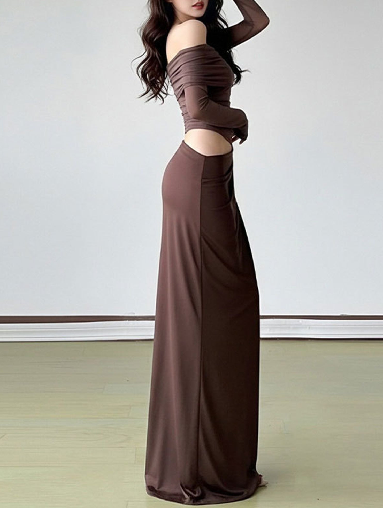 French-style elegant slim-fit dress for women_CWDMD02150