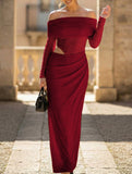 French-style elegant slim-fit dress for women_CWDMD02150