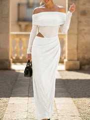 French-style elegant slim-fit dress for women_CWDMD02150