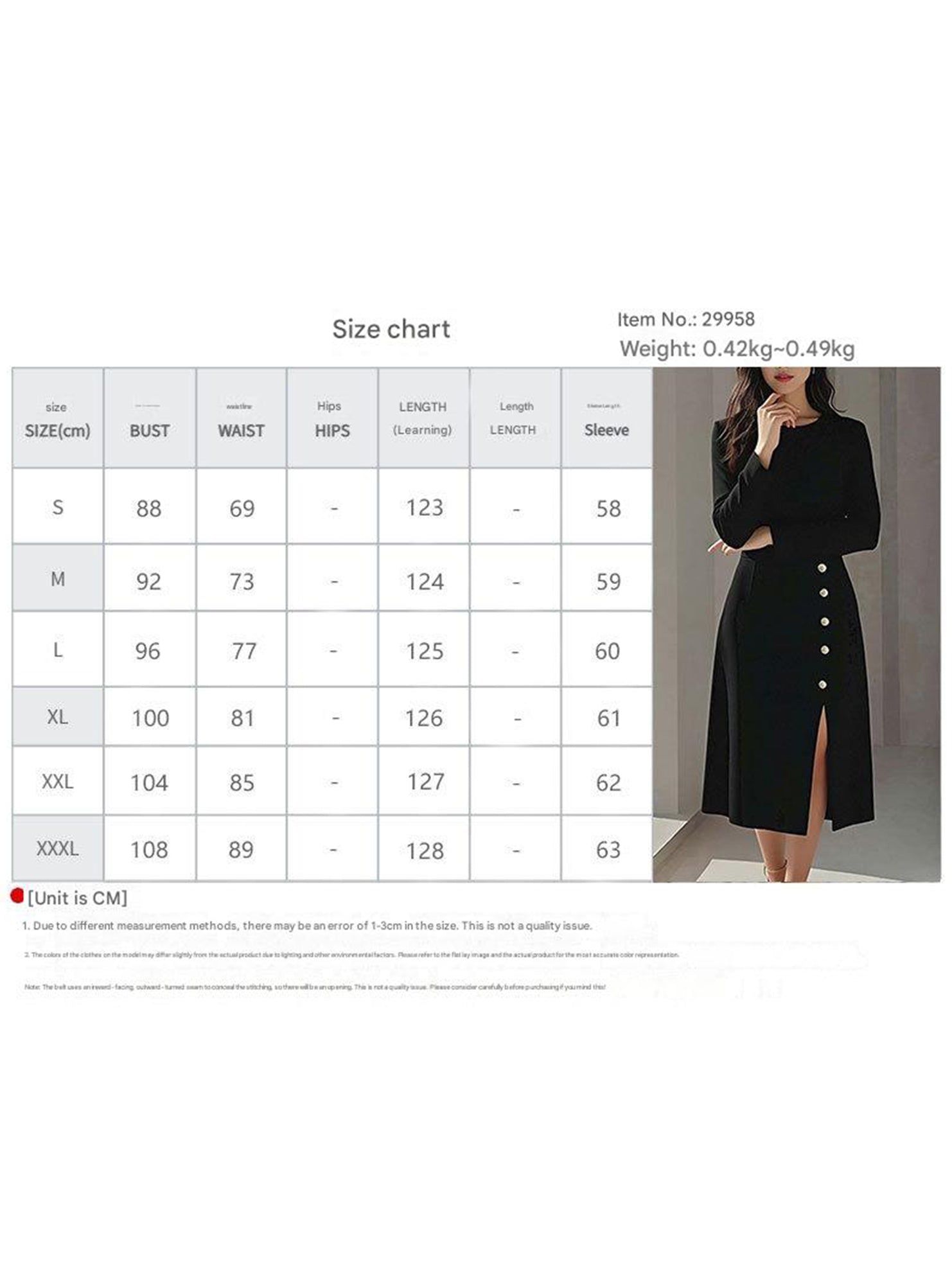 Slim-fit elegant slit commuter dress for women_CWDMD02157