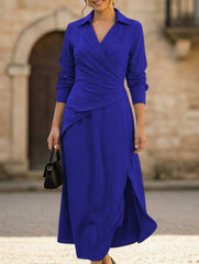 Elegant and casual solid color dress for women_CWDMD02159