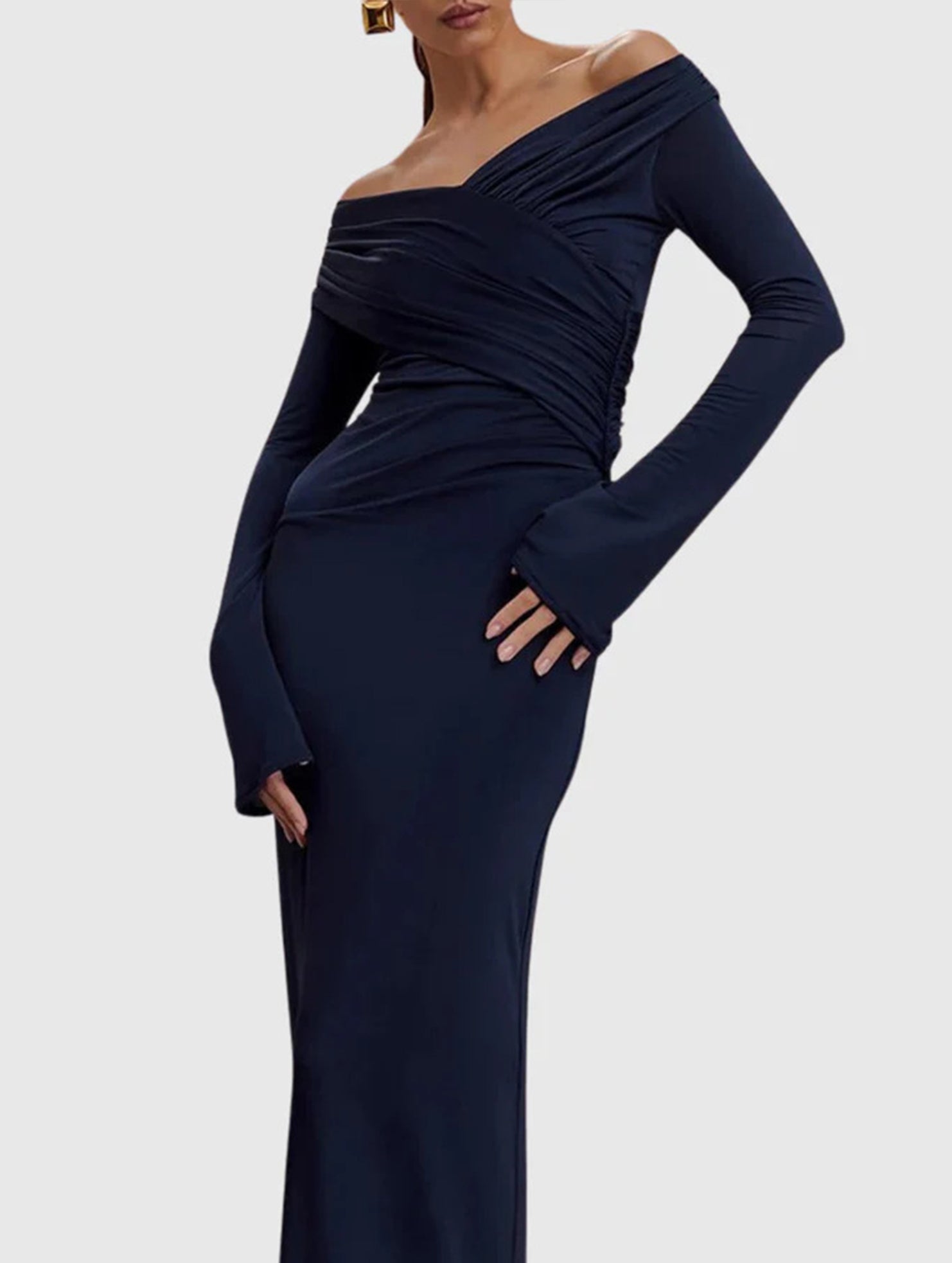 One Shoulder Bodycon Evening Dress_CWDMD02237