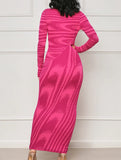 Irregular Print Slim Fit Bodycon Dress_CWDMD02279