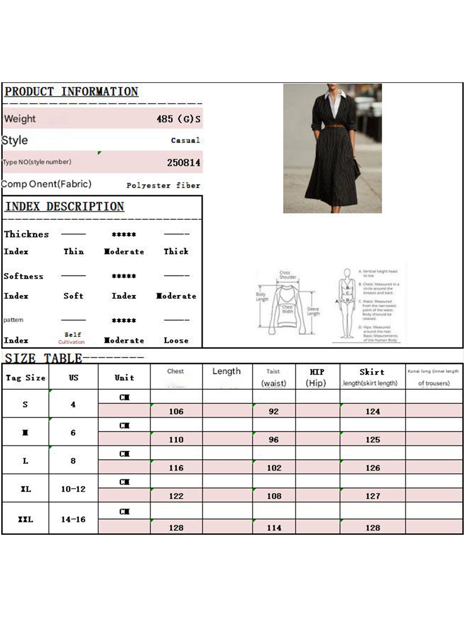 Vintage Striped Shirt Dress with Waist Tie_CWDMD02294