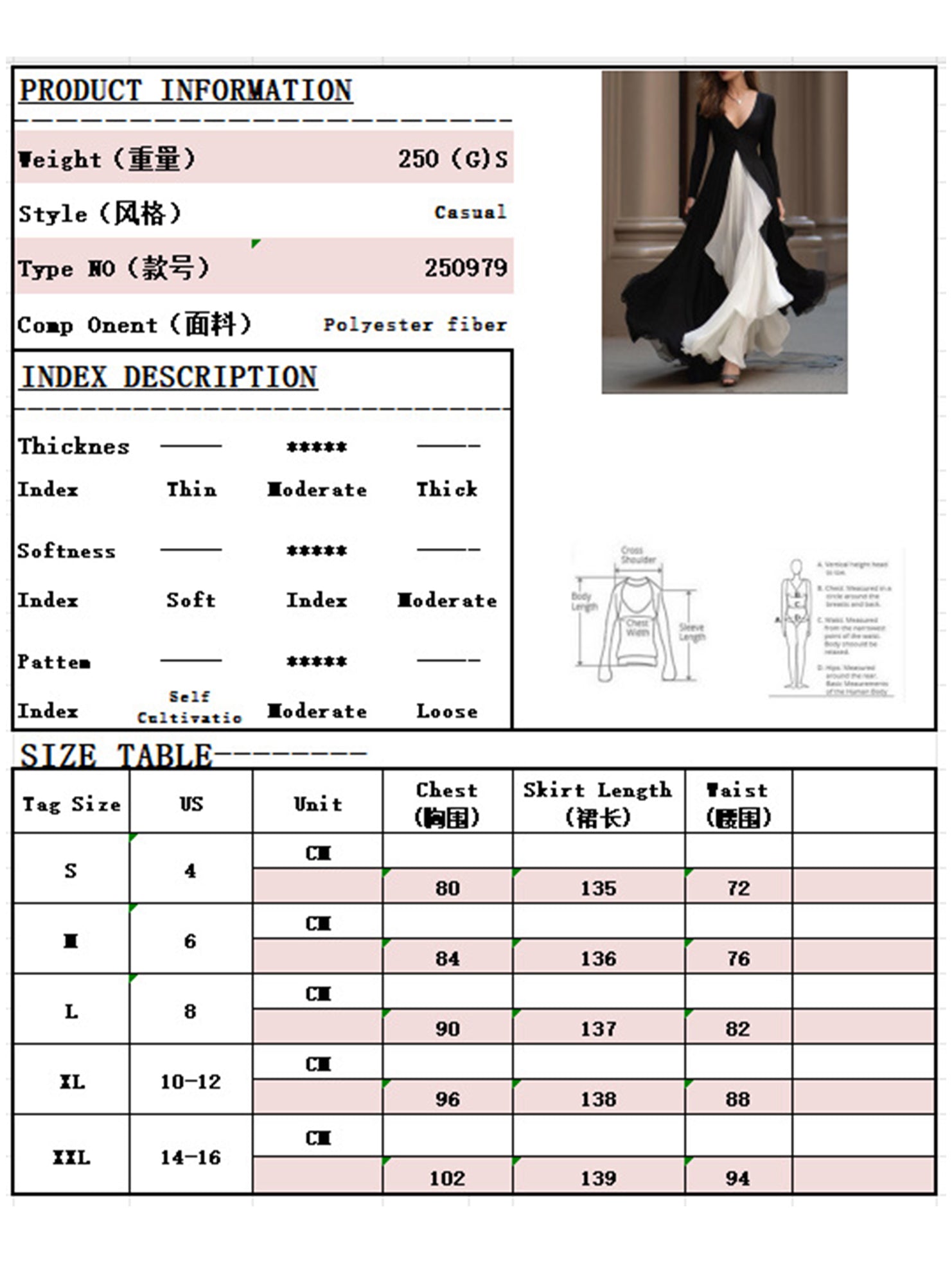 French V Neck Color Block Flare Maxi Dress_CWDMD02295