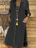 Plus Size Women's Denim Casual Dress_CWDMD02341