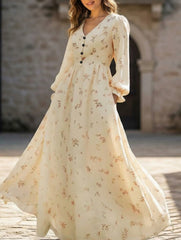Floral Loose Casual Maxi Dress