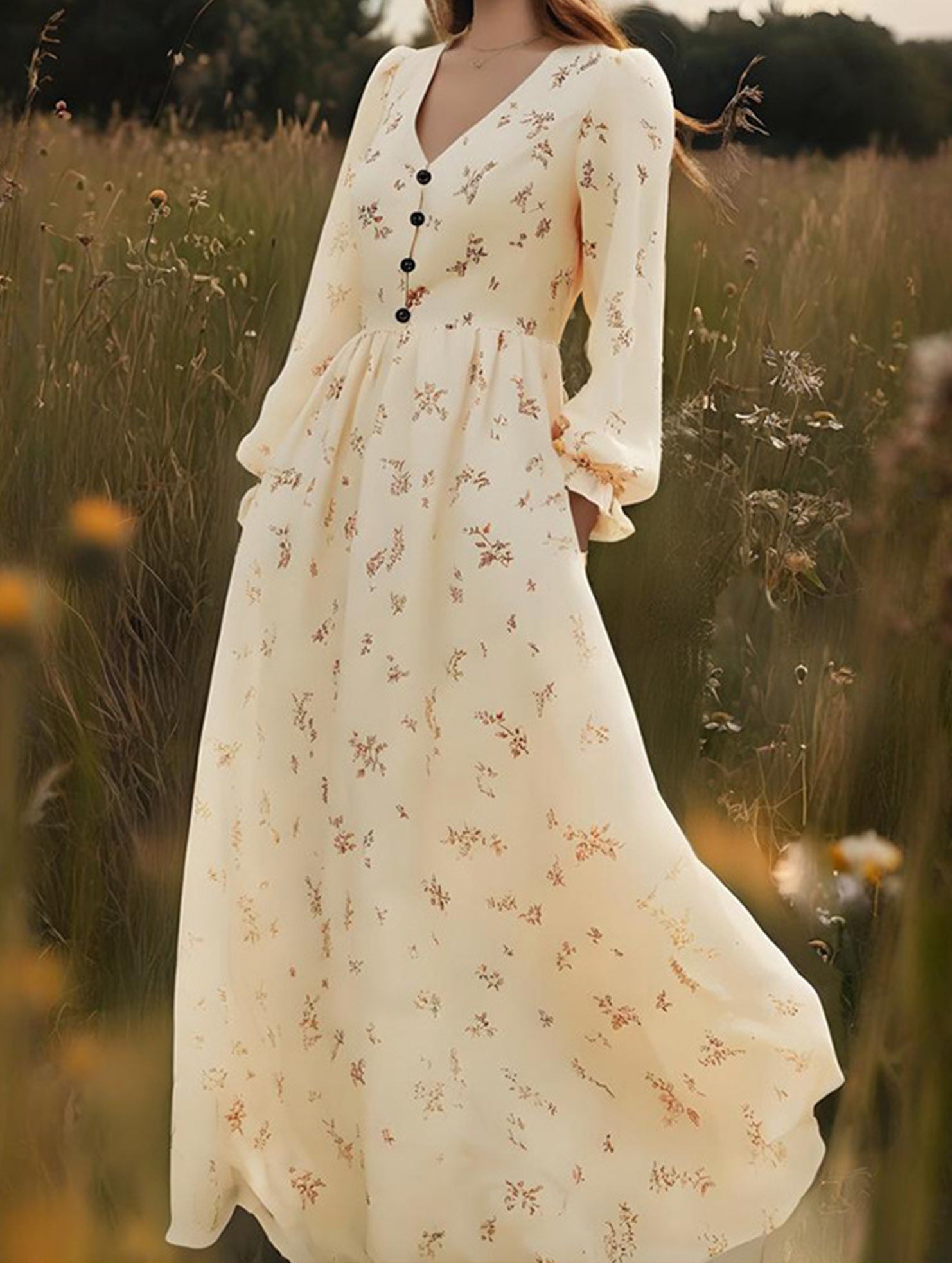 Floral Loose Casual Maxi Dress