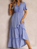 Ruffle Sleeve Lace Patchwork Dress