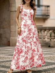 Boho Print Cami Flowy Maxi Dress