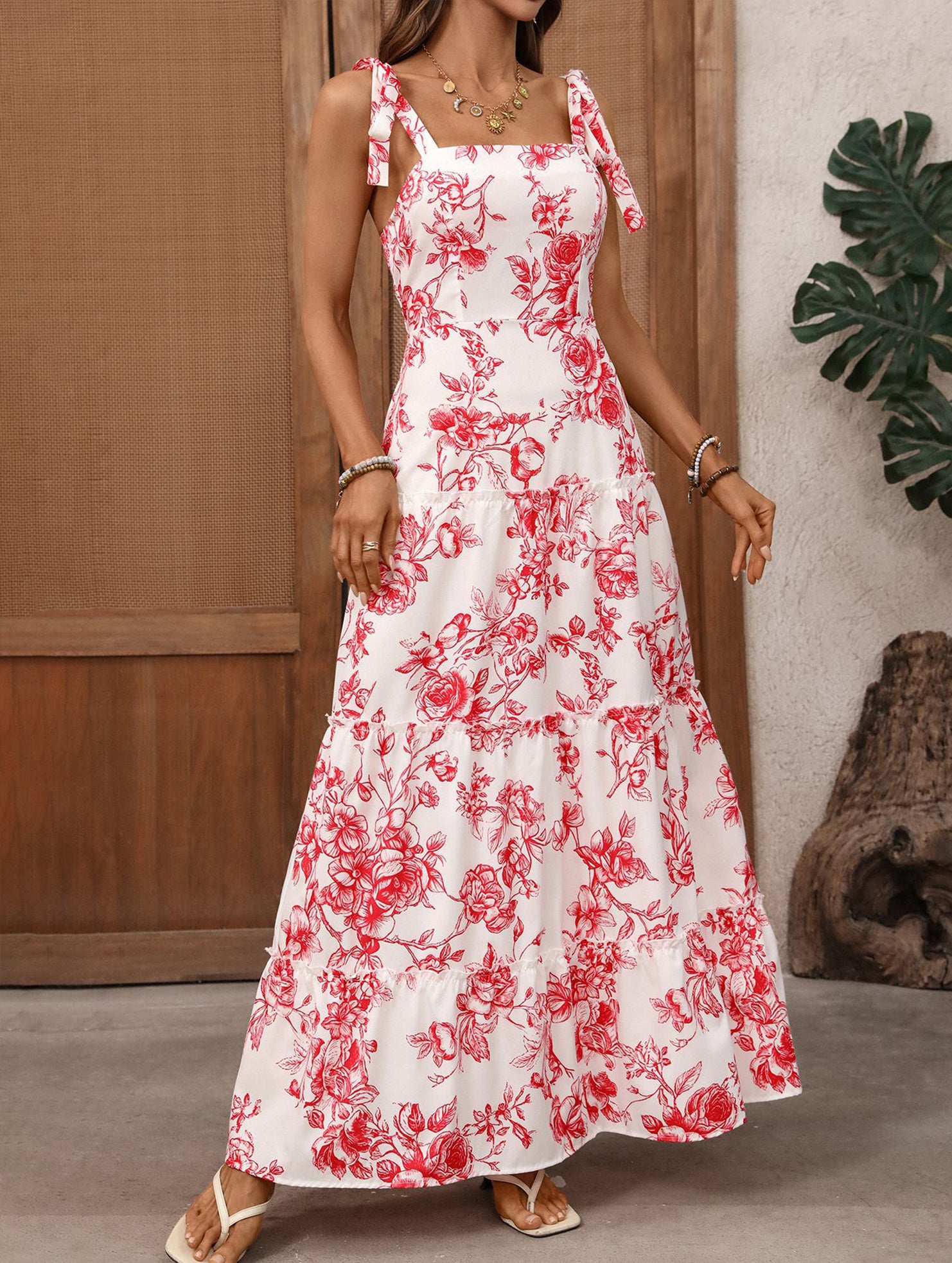 Boho Print Cami Flowy Maxi Dress