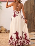Floral Print Backless Cami Maxi Dress_CWDMD02683