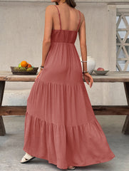Deep V Neck Flowy Vacation Maxi Dress_CWDMD02740