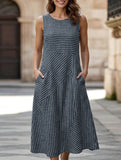 Stripe Sleeveless Bodycon Dress