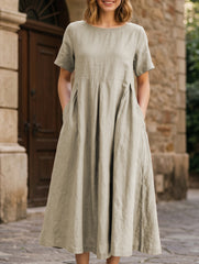 Cotton Loose Flowy Maxi Dress_CWDMD02892