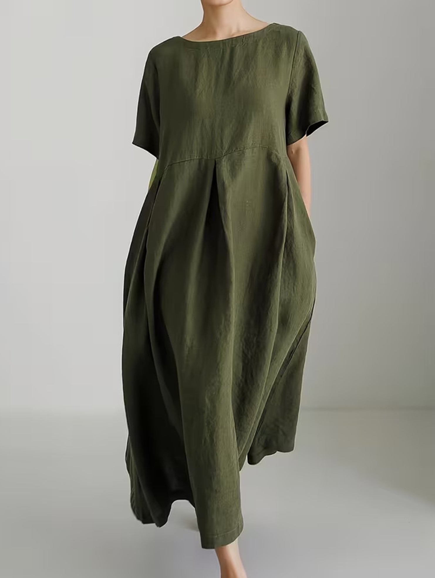 Cotton Loose Flowy Maxi Dress_CWDMD02892