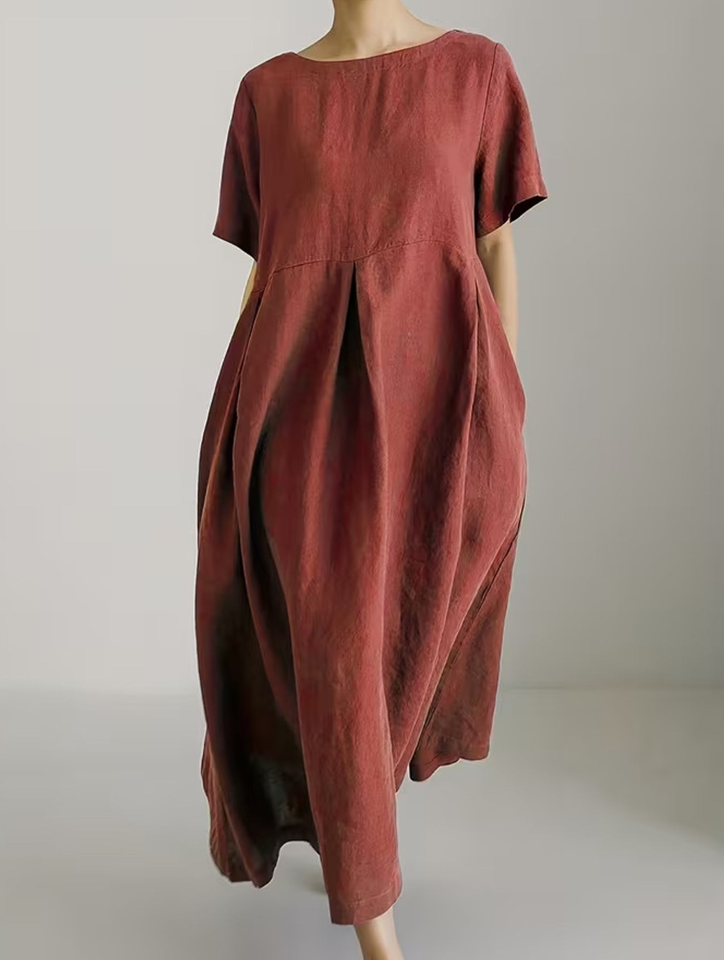 Cotton Loose Flowy Maxi Dress_CWDMD02892