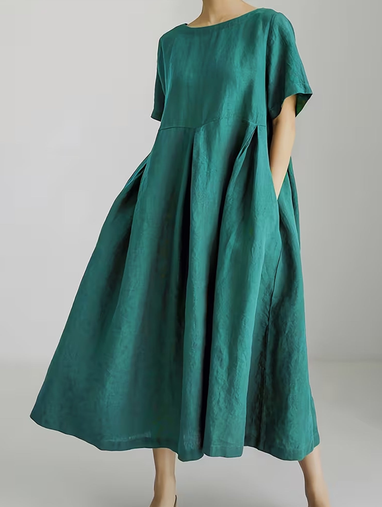 Cotton Loose Flowy Maxi Dress_CWDMD02892