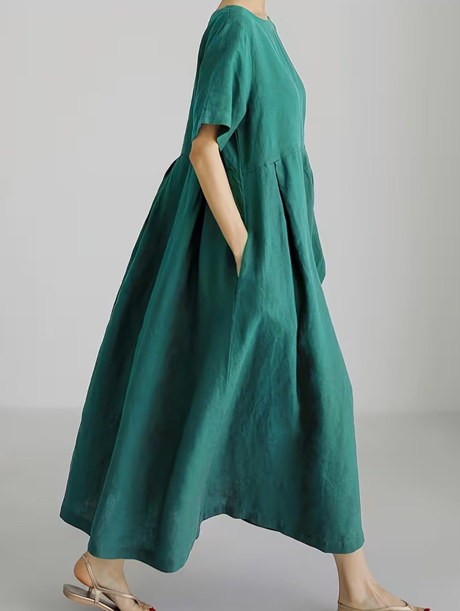 Cotton Loose Flowy Maxi Dress_CWDMD02892