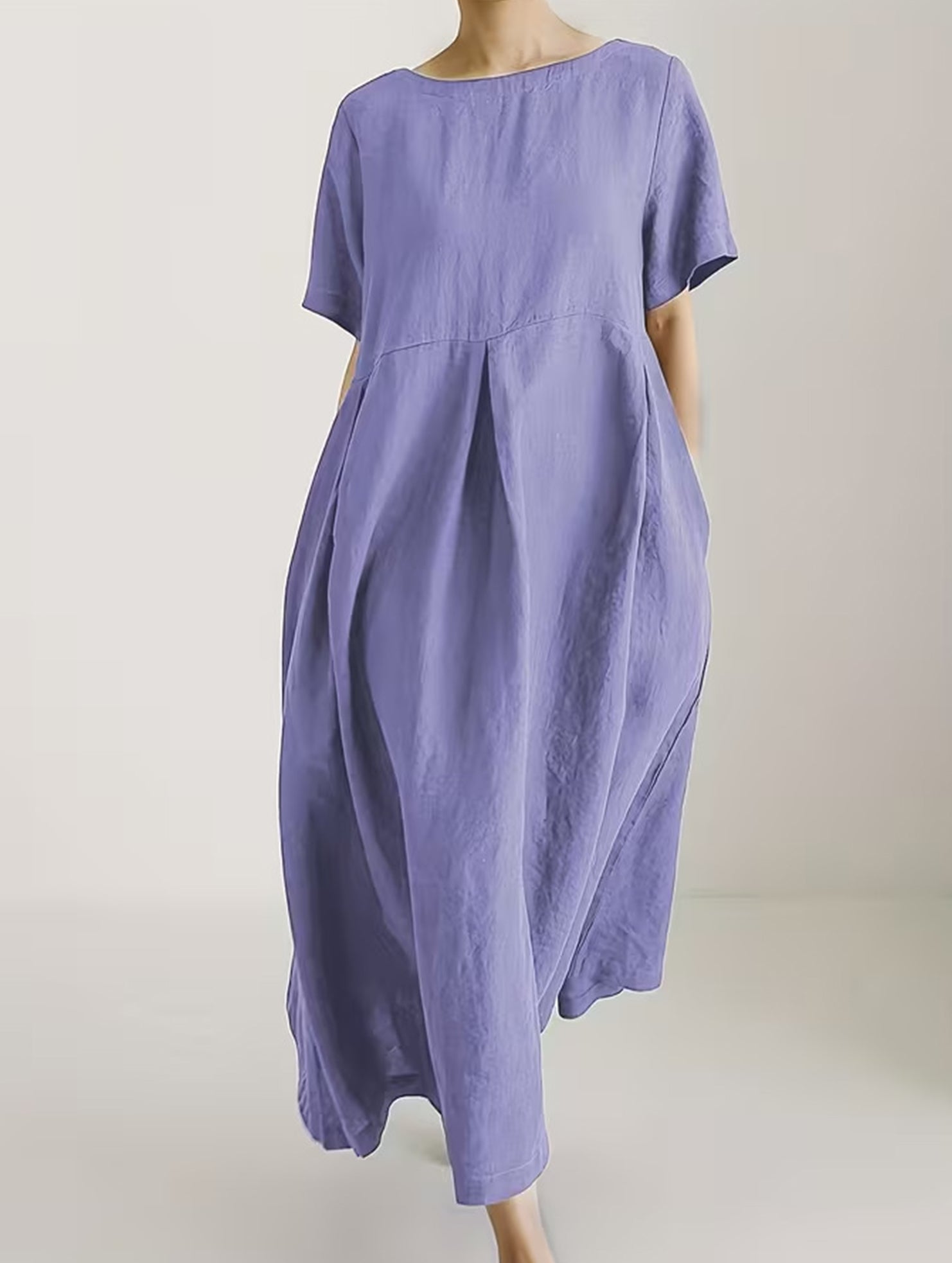 Cotton Loose Flowy Maxi Dress_CWDMD02892