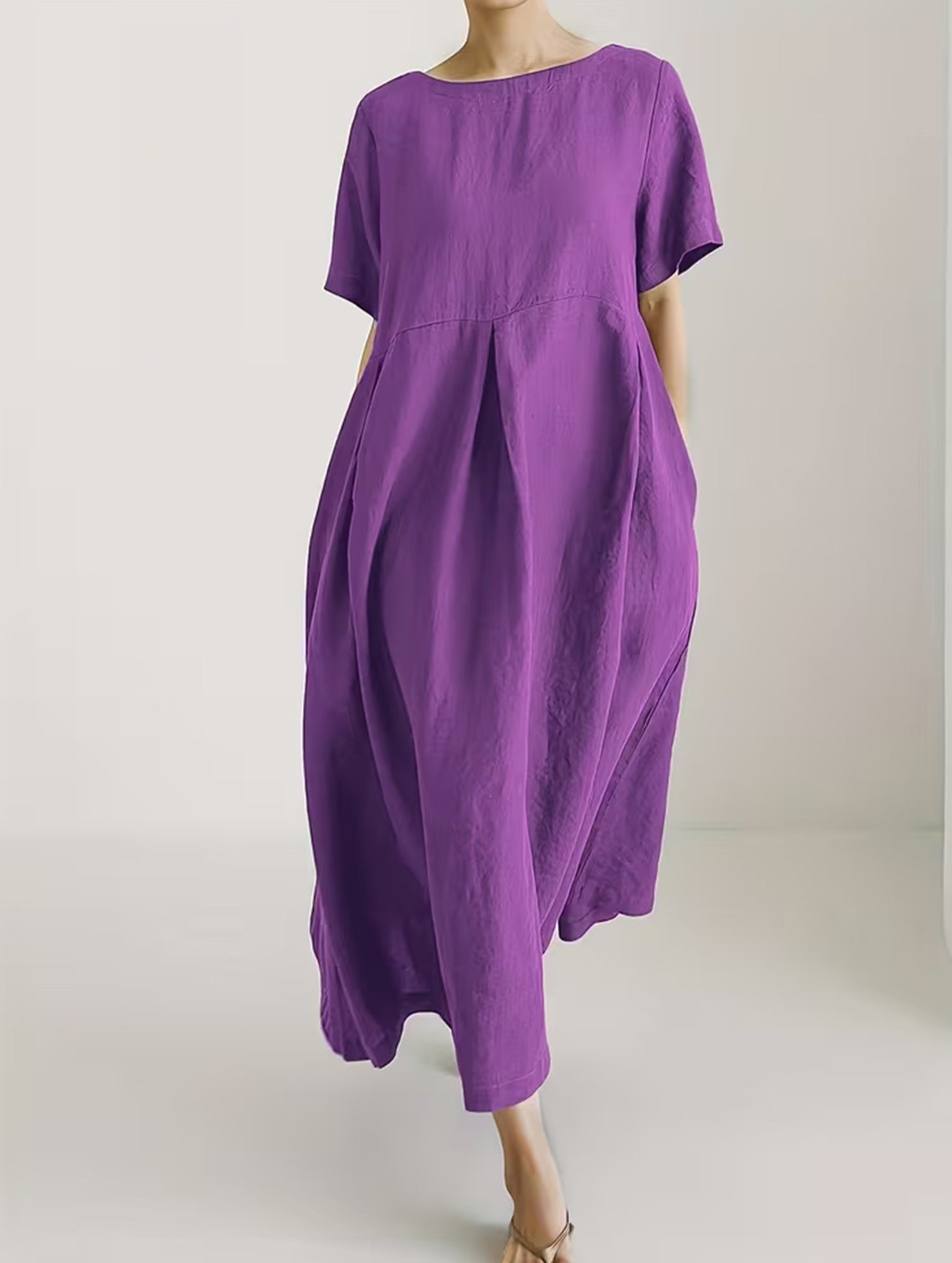 Cotton Loose Flowy Maxi Dress_CWDMD02892
