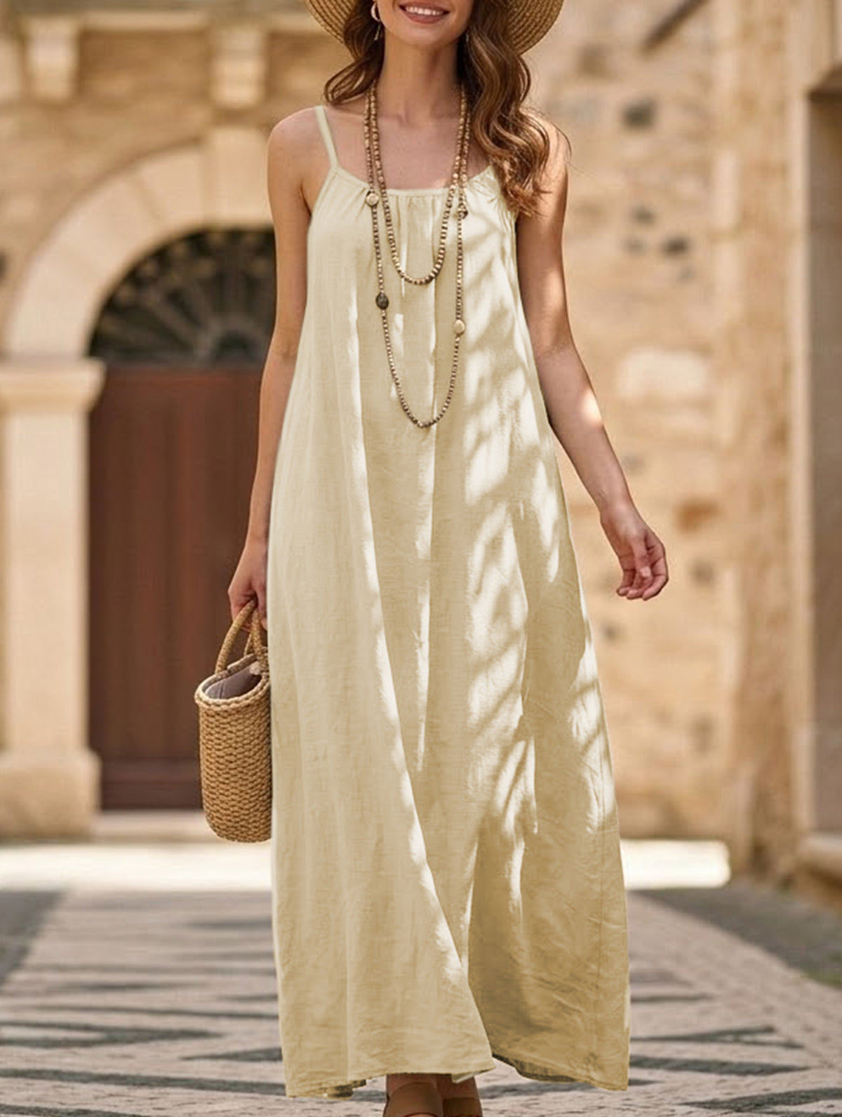 Backless Cami Lounge Maxi Dress_CWDMD02897