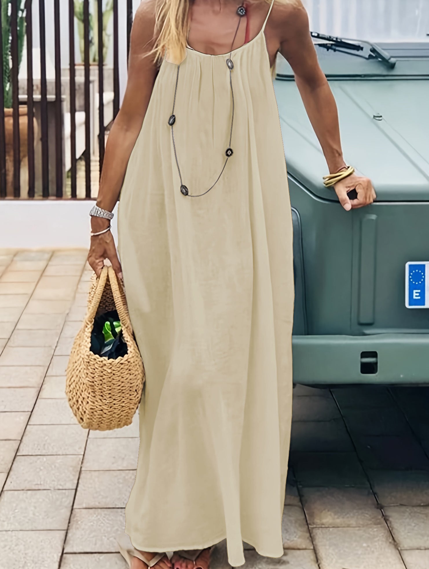 Backless Cami Lounge Maxi Dress_CWDMD02897