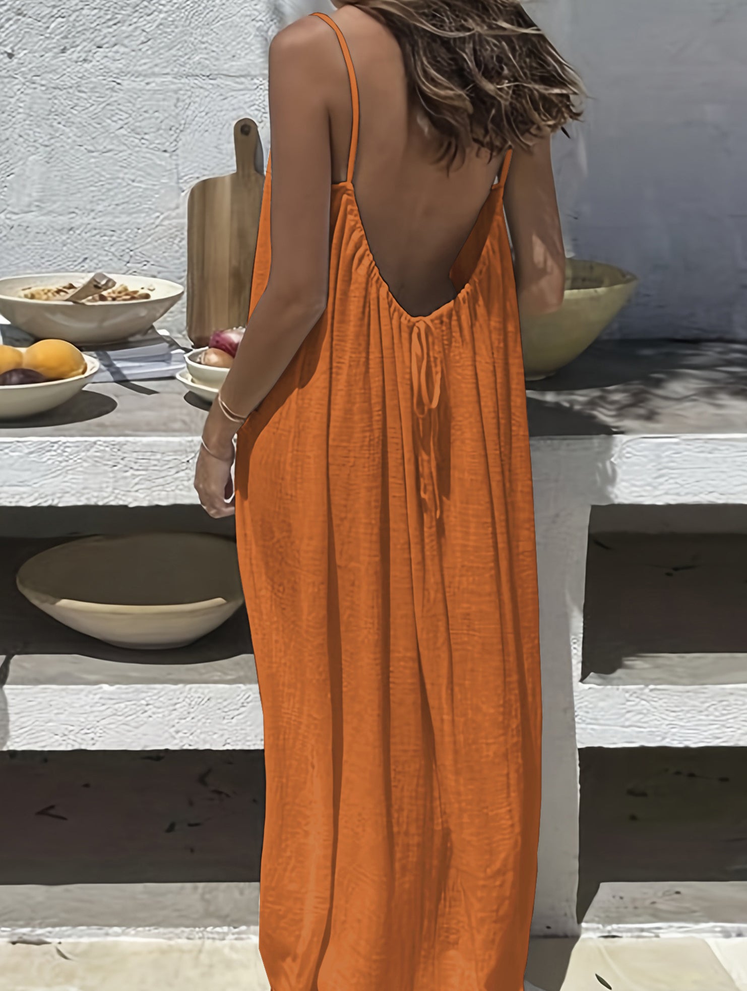 Backless Cami Lounge Maxi Dress_CWDMD02897