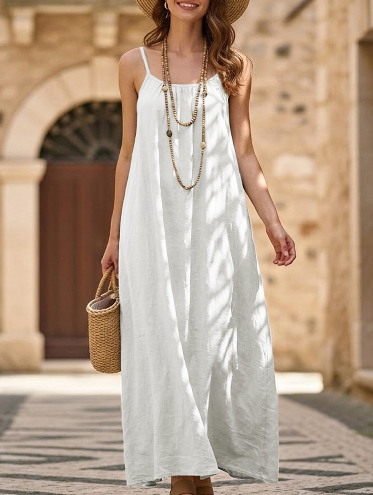 Backless Cami Lounge Maxi Dress_CWDMD02897