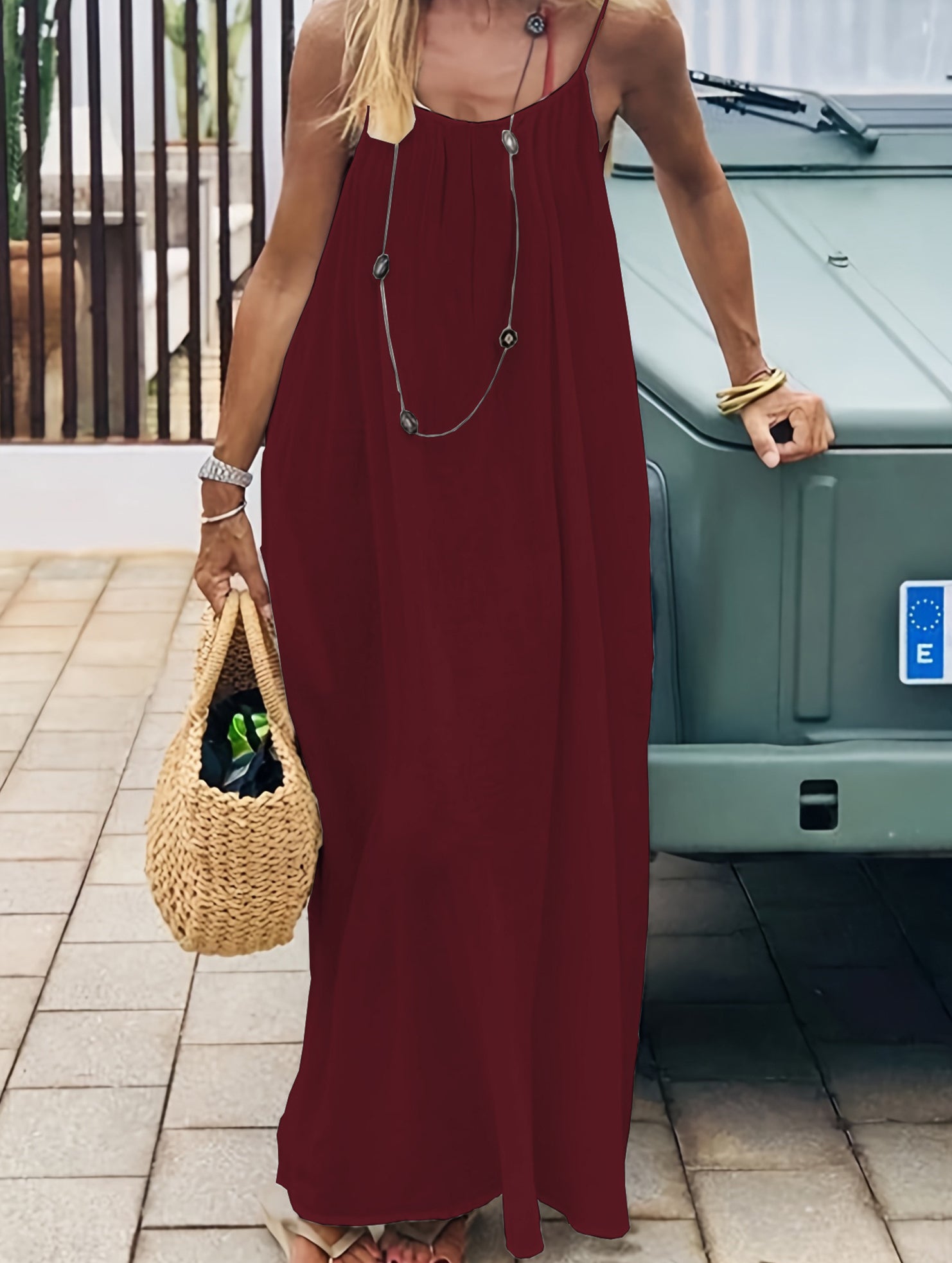 Backless Cami Lounge Maxi Dress_CWDMD02897