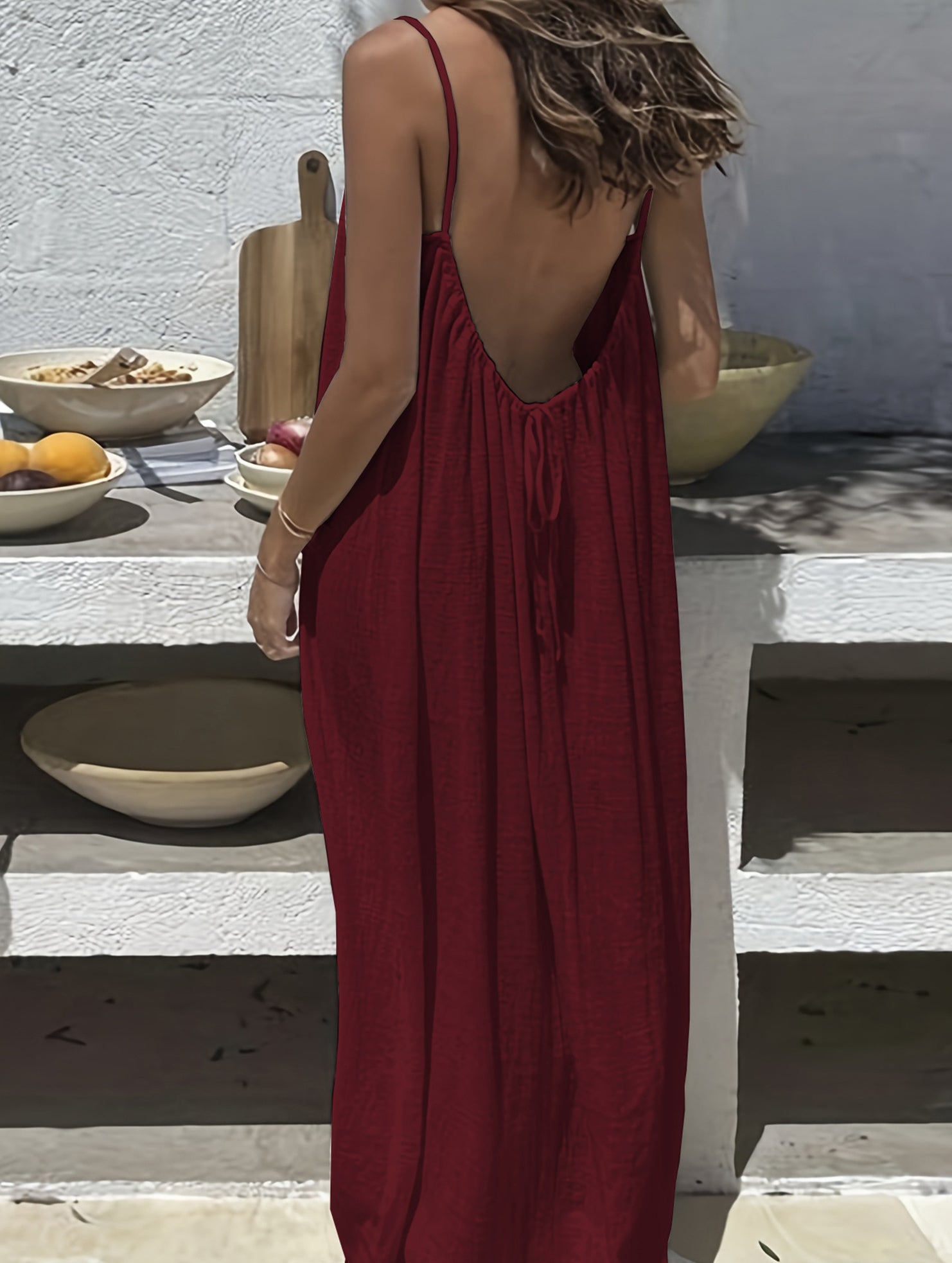 Backless Cami Lounge Maxi Dress_CWDMD02897