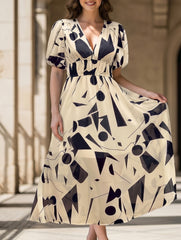 V Neck Cinched Waist Maxi Dress_CWDMD02904