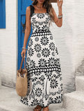 Print Tie Cami Backless Dress