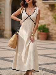 Backless Sleeveless Midi Dress_CWDMD02965