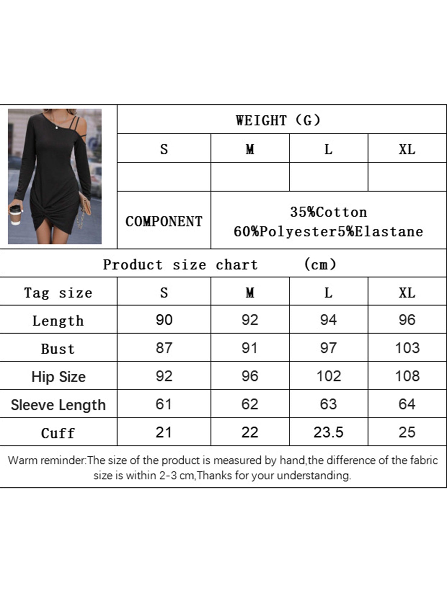 Off-shoulder slim-fit twisted long-sleeved dress