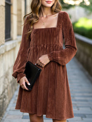 Loose square neck halter dress