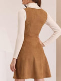 Retro slim pleated dress