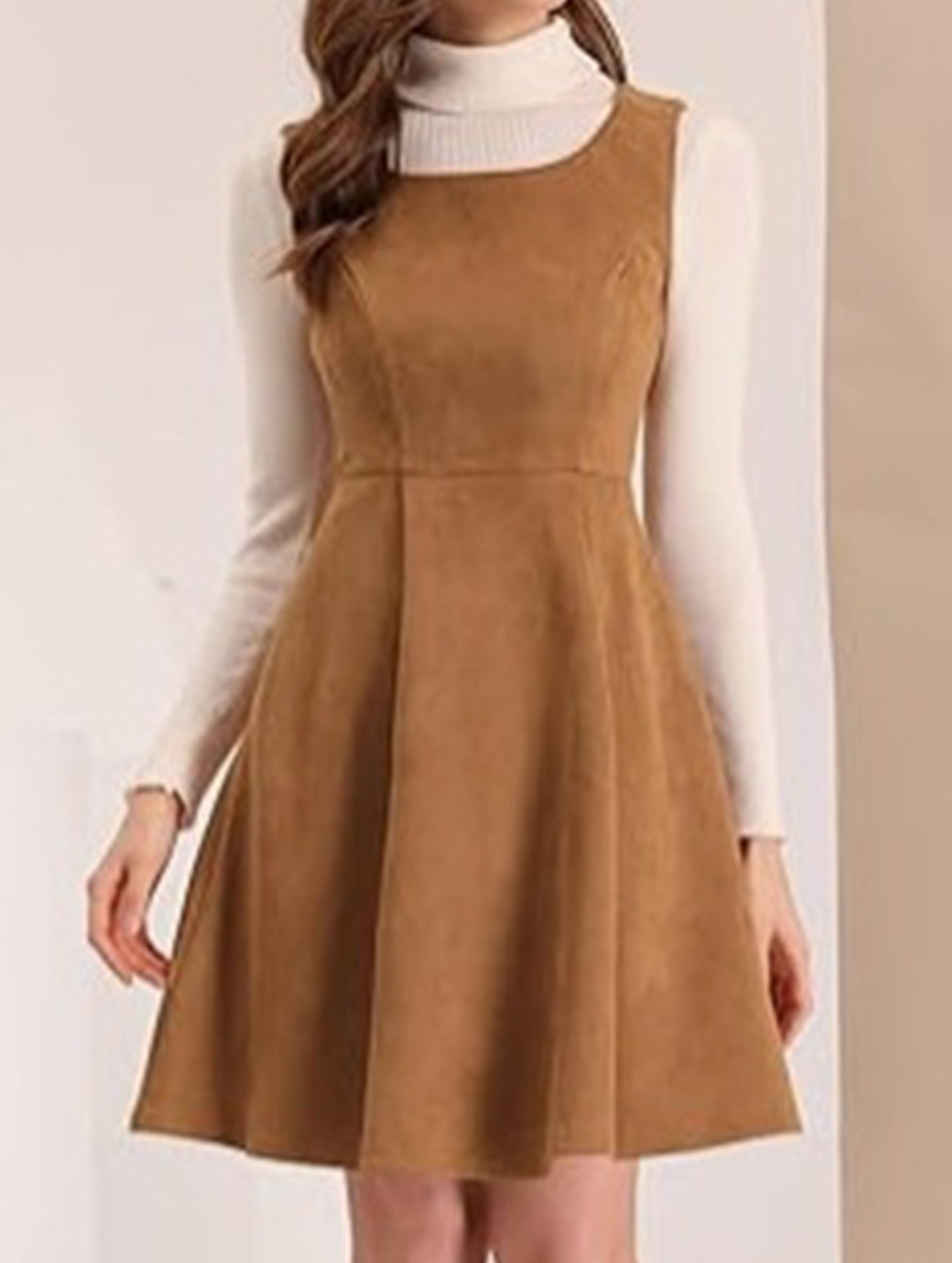 Retro slim pleated dress