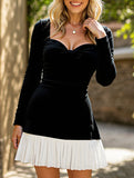 Classic black and white heart-shaped dress
