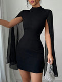 Slim-fit long-sleeved bodycon dress