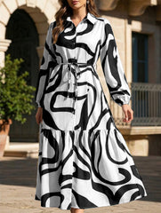 Fashionable singlebreasted longsleeved dress for women_CWDSD11294