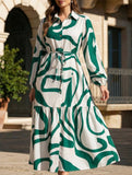 Fashionable singlebreasted longsleeved dress for women_CWDSD11294