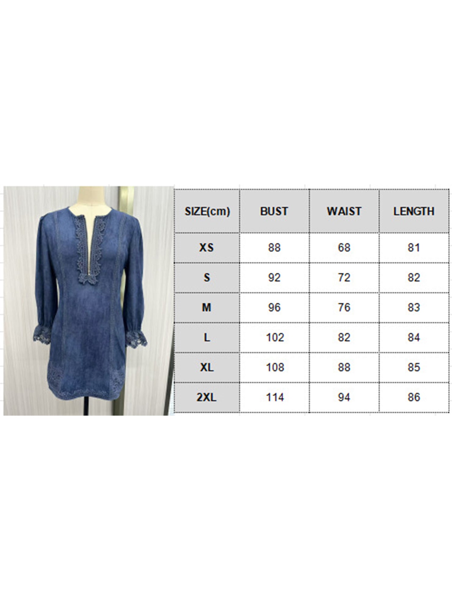 Long-sleeved zippered lace midi dress