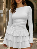 Slim-fit, flattering long-sleeved dress for women_CWDSD11332
