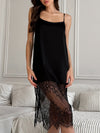 Sexy patchwork lace camisole nightgown for women