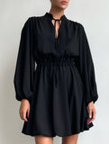 V-neck fashionable and sexy A-line dress for women_CWDSD11450