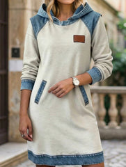 Color-blocked sexy waist-cinching dress for women_CWDSD11524