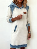 Color-blocked sexy waist-cinching dress for women_CWDSD11524