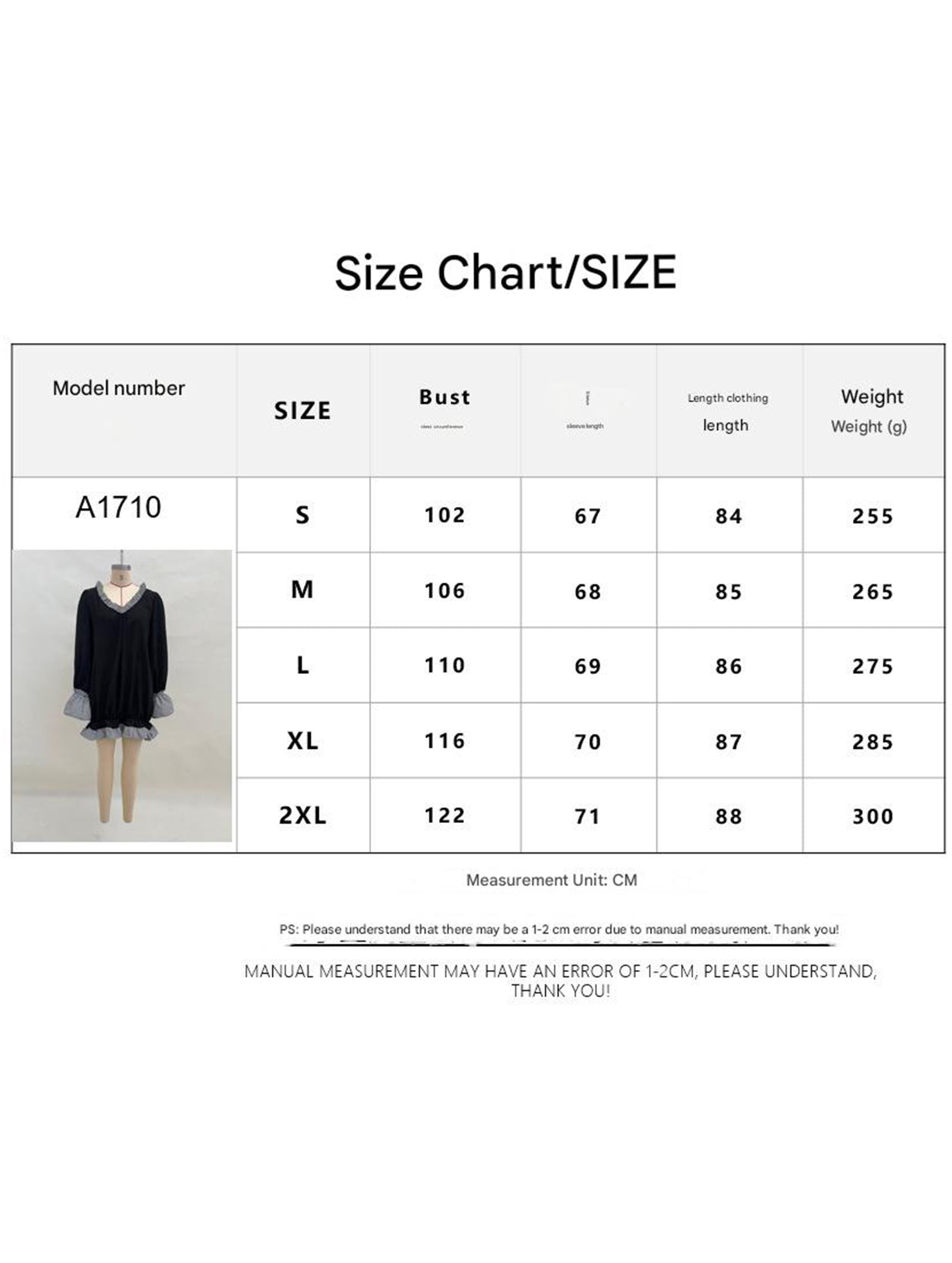 Vintage Black Ruffle Trim Slim Mini Dress