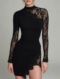 Sheer Mesh Slit Bodycon Maxi Dress_CWDSD11609